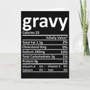 Carte La nutrition grasse Fun Thanksgiving Noël F