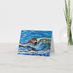 Carte La Otter dans la peinture de la mer