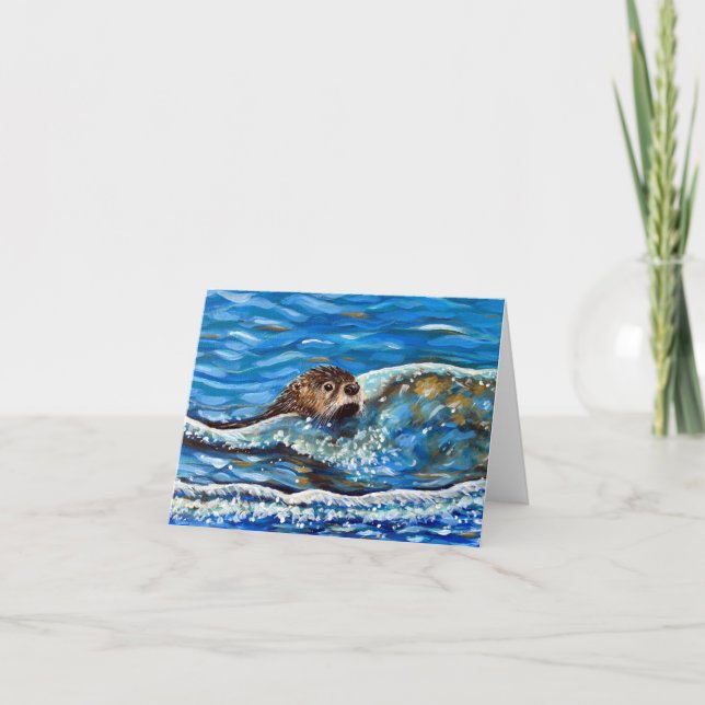 Carte La Otter dans la peinture de la mer (Devant)