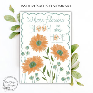 Carte "Là où les fleurs s'épanouissent, l'espoir aussi"