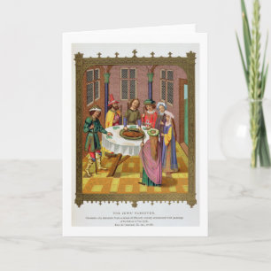 Carte La pâque des juifs, télécopie d'un XVème siècle MI