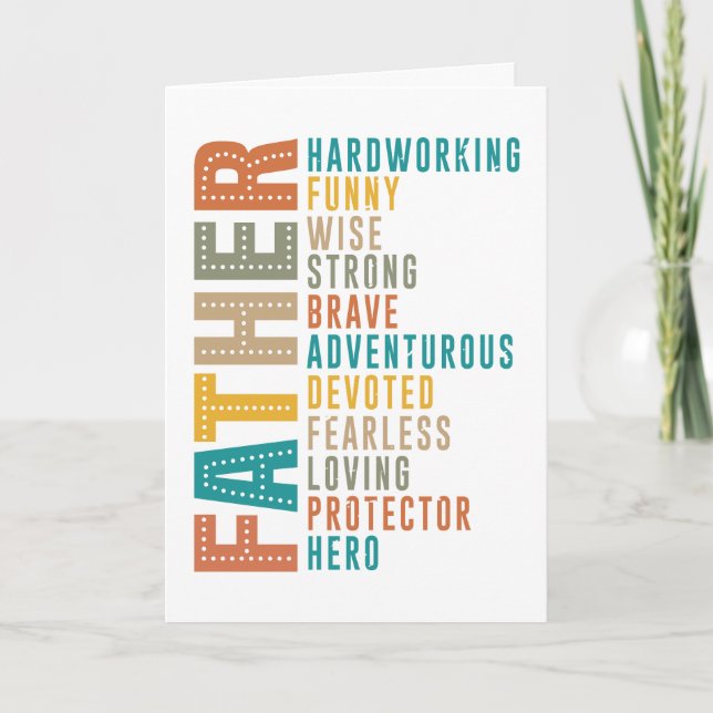 Carte La paternité est un hommage à la force de tout pèr (Devant)