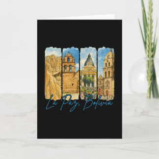Carte La Paz Bolivia Traveling Trip Brushstroke Souvenir
