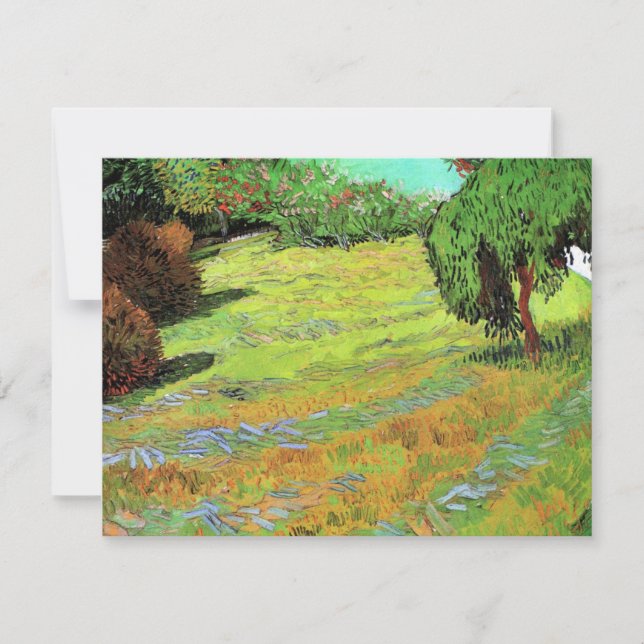 Carte La pelouse ensoleillée dans un parc public par Vin (Devant)