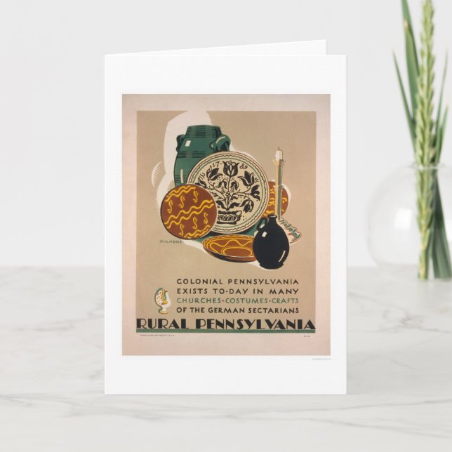 Carte La Pennsylvanie coloniale WPA 1940 (Devant)