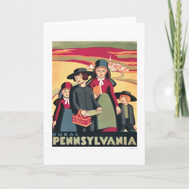 Carte La Pennsylvanie rurale Amish WPA 1939 (Devant)
