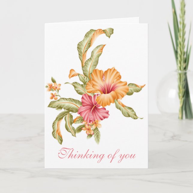Carte La pensée florale à vous cardent (Devant)