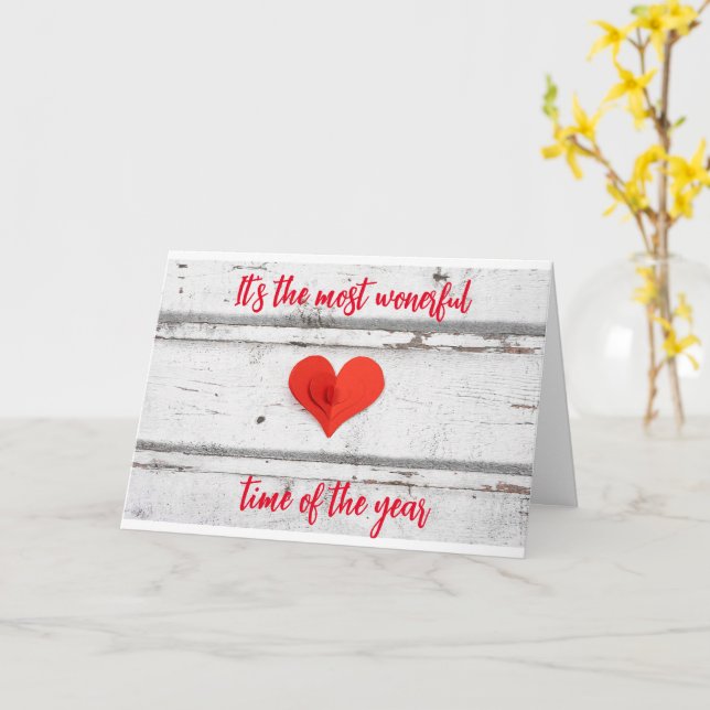 CARTE LA PÉRIODE "LA PLUS MERVEILLEUSE DE L'ANNÉE" NOËL (Fleur jaune)