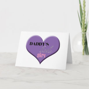 Carte La petite fille du papa - fête des pères heureuse
