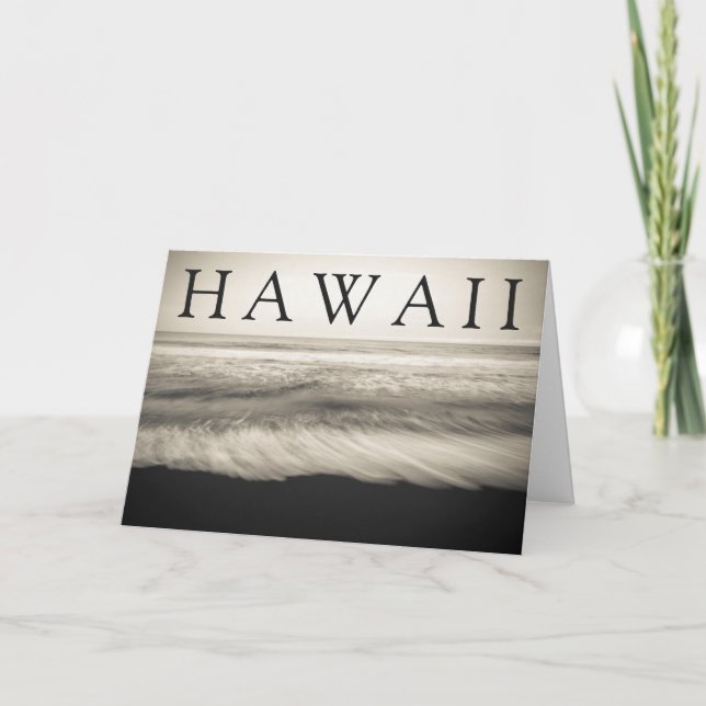 Carte La plage de Big Island Hawaii | Joyeux Anniversair (Devant)