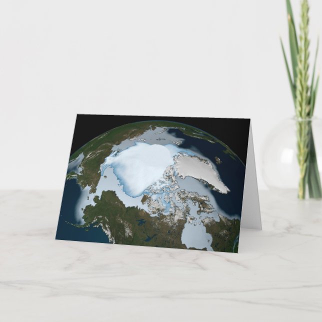Carte La Planète Terre Montre La Couverture De Glace De  (Devant)