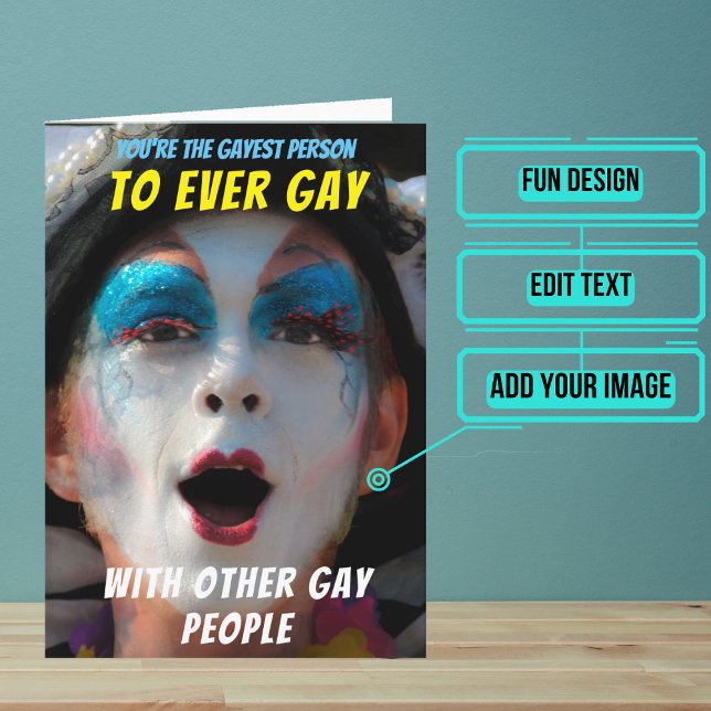 Carte La plupart des homosexuels jamais anniversaire (Wish a very Happy Birth - gay to your favorite person with this LGBTQ+ inspired birthday card. )