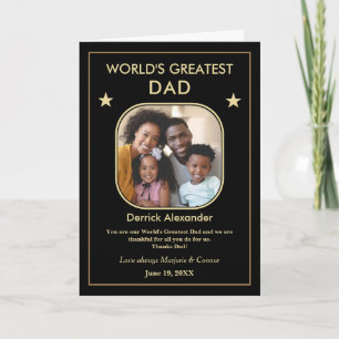 Carte La plus grande Fête des pères papa du monde Photo 