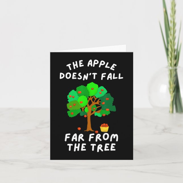 Carte La pomme ne tombe pas loin de la famille des arbre (Devant)