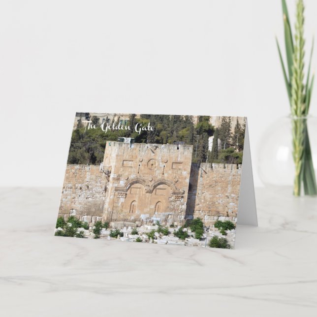 Carte La Porte d'Or, Vieille Ville de Jérusalem, Israël  (Devant)