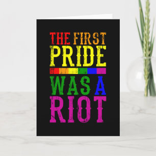 Carte LA PREMIÈRE FIERTÉ ÉTAIT UN MOIS RIOT LGBT Pride L