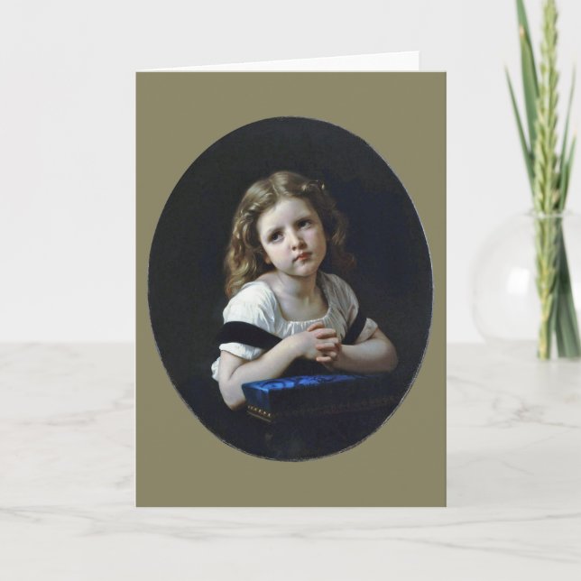 Carte La Prière, Bouguereau (Devant)