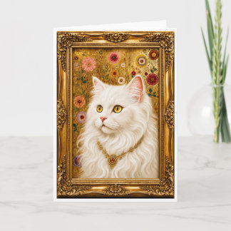 Carte La Princesse Dorée (Chat Persan Blanc)