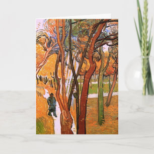 Carte La Promenade : feuilles mortes de Vincent van Gogh