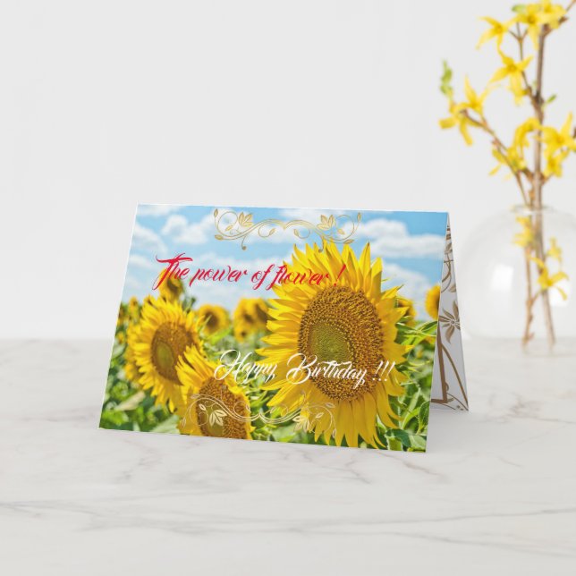 Carte La puissance de la fleur (Fleur jaune)