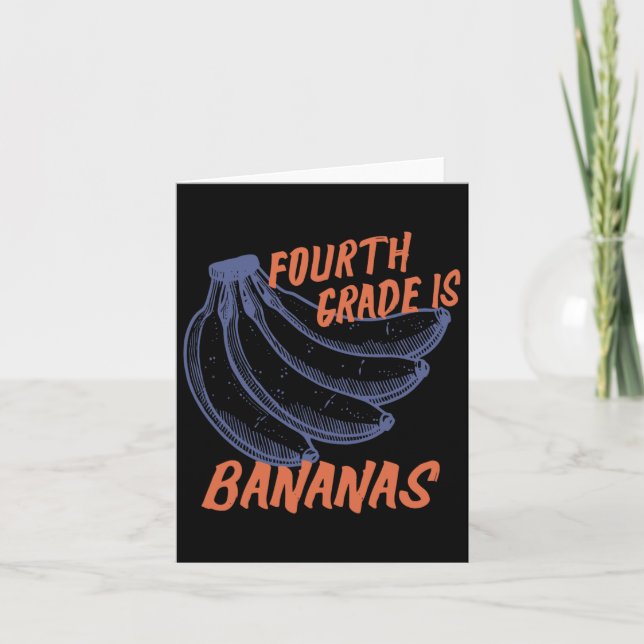 Carte La Quatrième Classe Est Bananes Drôle Enseignant R (Devant)