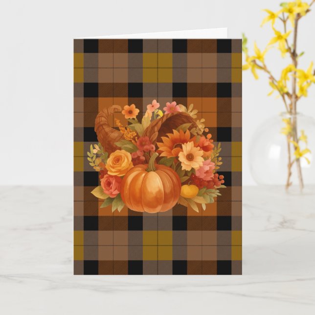 Carte La récolte d'action de grâces d'automne (Fleur jaune)