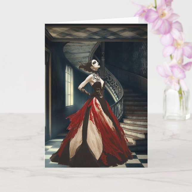 Carte La Reine Vampire | Art Surréaliste (Orchidée)