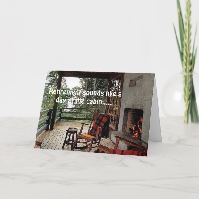 CARTE **LA RETRAITE** SEMBLE ÊTRE UNE JOURNÉE AU CABINE  (Devant)