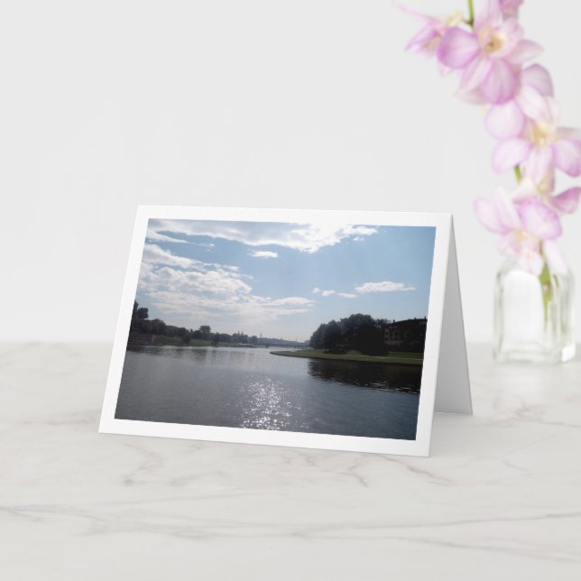 Carte La rivière Vistule, paysage de Cracovie (Orchidée)