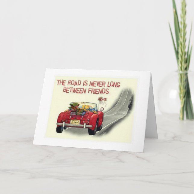 CARTE LA ROUTE ENTRE AMIS N'A JAMAIS D'ANNIVERSAIRE LONG (Devant)