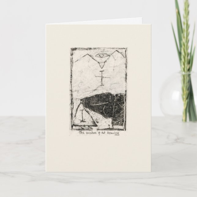 Carte La sagesse de ne pas savoir (Devant)