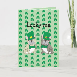 Carte La Saint-Patrick, Bouledogue français 