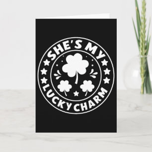 Carte La Saint-Patrick verte elle est mon porte-bonheur