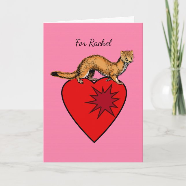 Carte La Saint-Valentin, Belette Fais Mon Chemin Dans To (Devant)