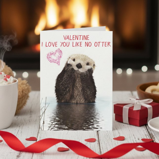 Carte La Saint-Valentin comme aucune autre loutre (Créateur téléchargé)