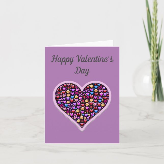 Carte La Saint-Valentin d'Amour Emoji (Devant)
