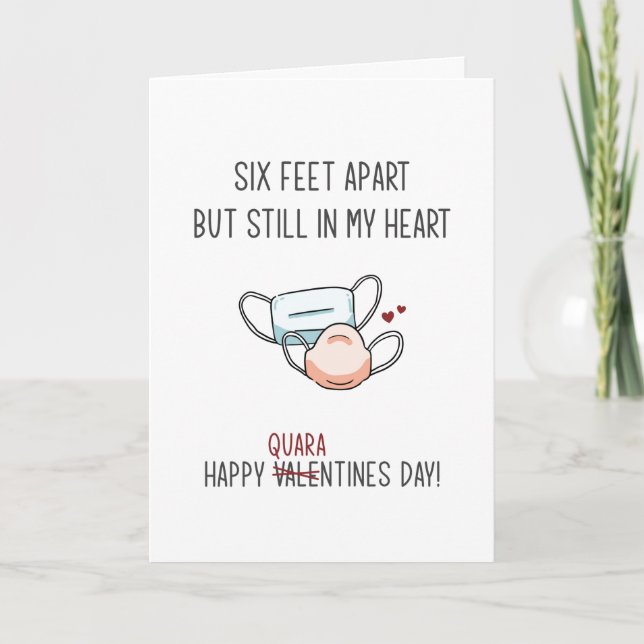 Carte La Saint Valentin dans une drôle de quarantaine (Devant)