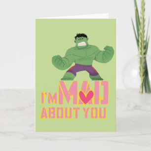 Carte La Saint-Valentin des Avengers Hulk Fou De Toi