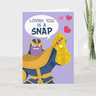 Carte La Saint-Valentin des Avengers Le claquement de