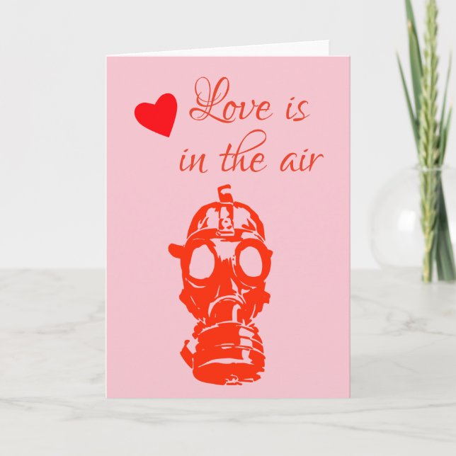 Carte La Saint-Valentin l'amour est dans le masque du ga (Devant)