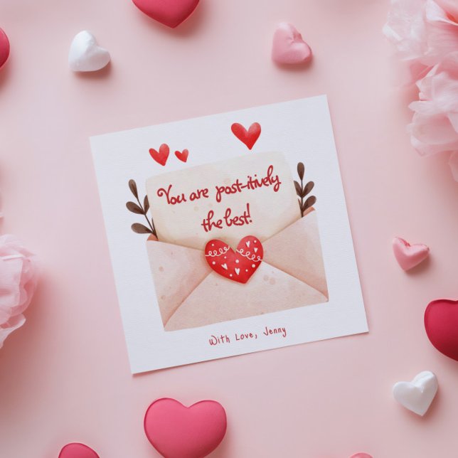 Carte La Saint-Valentin 'Post-itivement' la meilleure (Créateur téléchargé)