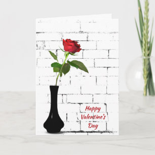 Carte La Saint-Valentin Rose Rouge