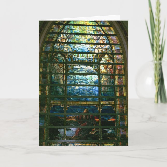 Carte La Sainte Cité en vitrail de Tiffany Card (Devant)