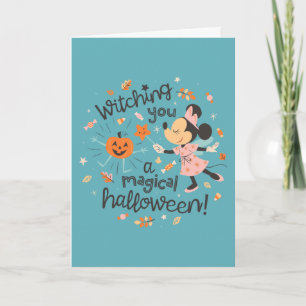 Carte La salutation magique d'Halloween de Minnie Mouse