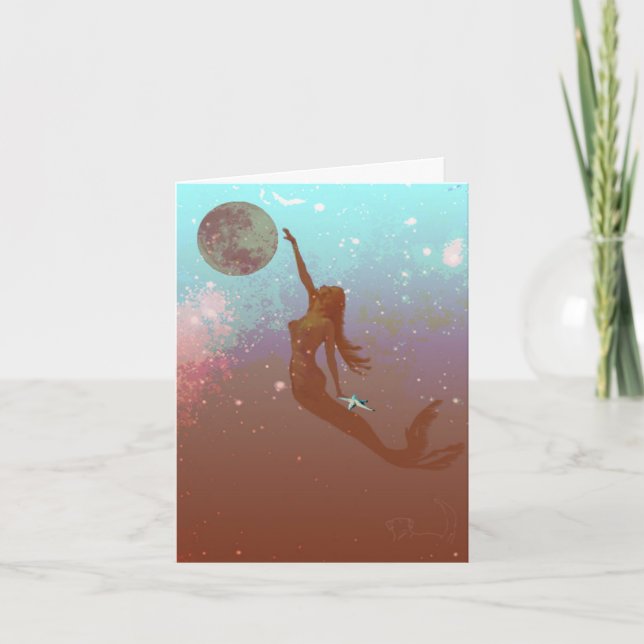 Carte la sirène atteint les étoiles (Devant)