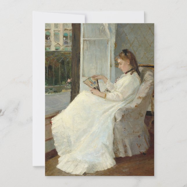 Carte La soeur de l'artiste à la fenêtre | Berthe Moriso (Devant)