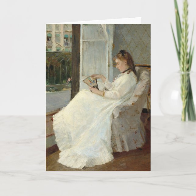 Carte La soeur de l'artiste à la fenêtre | Berthe Moriso (Devant)