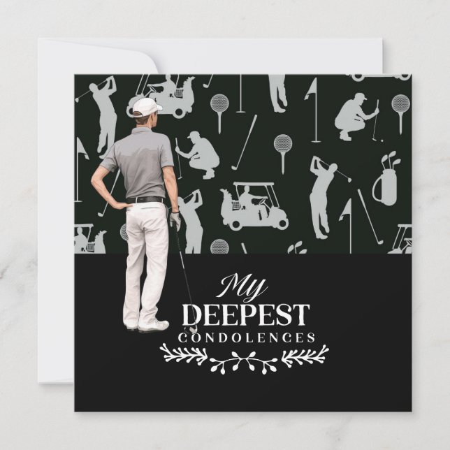 Carte La sympathie du golf pour vos condoléances de pert (Devant)