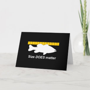 Carte La "taille importe" - pêche au bar drôle