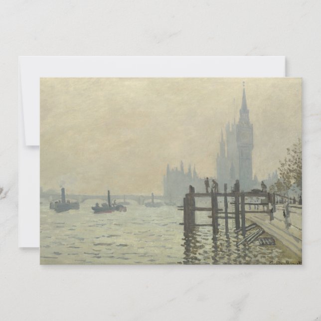 Carte La Tamise sous Westminster par Claude Monet (Devant)